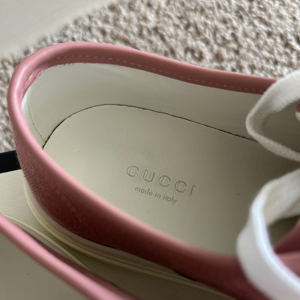 Gucci Tess S Gomma Women's Rose GG Monogram Sneakers Size 37 / 7 - Picture 10 of 16